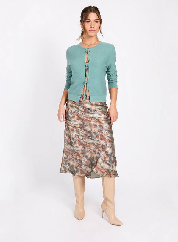 LITTLE MISTRESS Sage Blur Print Skirt 12